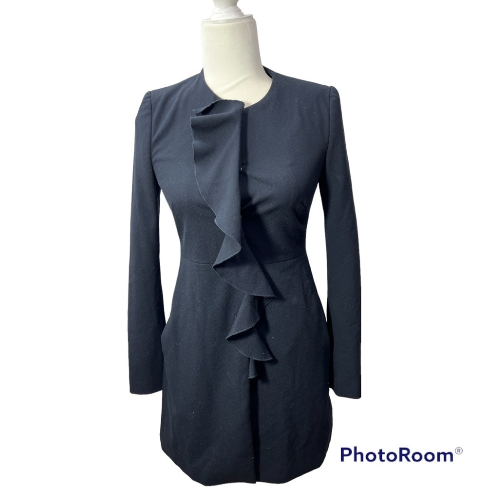 ZARA basic collection coat size XS black button down